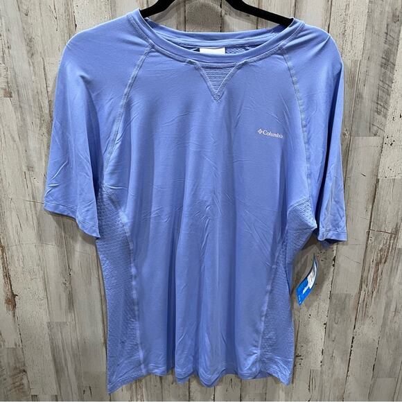 Columbia Women’s Maplegate Blue Performance Shirt Quick Dry Fishing Large - Picture 1 of 7